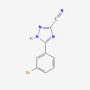 molecular formula C9H5BrN4 B2730543 5-(3-bromophenyl)-1H-1,2,4-triazole-3-carbonitrile CAS No. 328281-85-2
