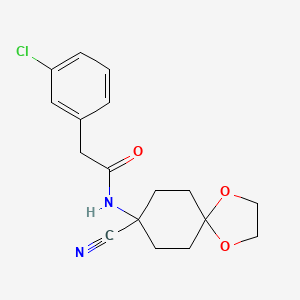 2-(3-chlorophenyl)-N-{8-cyano-1,4-dioxaspiro[4.5]decan-8-yl}acetamide