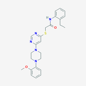 molecular formula C25H29N5O2S B2730562 N-(2-乙基苯基)-2-((6-(4-(2-甲氧苯基)哌嗪-1-基)嘧啶-4-基)硫)乙酰胺 CAS No. 1251573-19-9