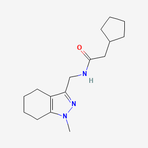 molecular formula C16H25N3O B2730566 2-cyclopentyl-N-((1-methyl-4,5,6,7-tetrahydro-1H-indazol-3-yl)methyl)acetamide CAS No. 1448060-92-1
