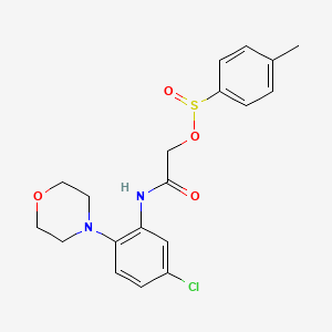 molecular formula C19H21ClN2O4S B2730570 2-(5-Chloro-2-morpholinoanilino)-2-oxoethyl 4-methylbenzenesulfinate CAS No. 956194-21-1