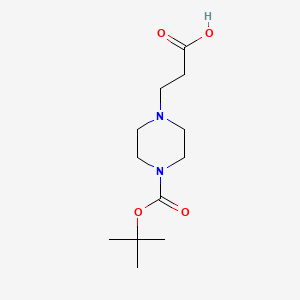 molecular formula C12H22N2O4 B2730576 3-(4-(叔丁氧羰基)哌嗪-1-基)丙酸 CAS No. 242459-97-8