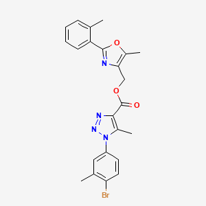 molecular formula C23H21BrN4O3 B2730582 [5-methyl-2-(2-methylphenyl)-1,3-oxazol-4-yl]methyl 1-(4-bromo-3-methylphenyl)-5-methyl-1H-1,2,3-triazole-4-carboxylate CAS No. 1223955-21-2
