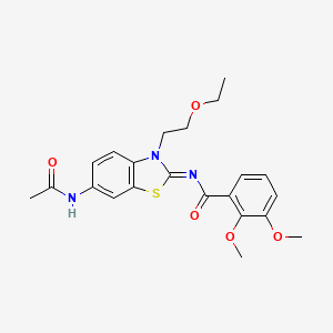(E)-N-(6-acetamido-3-(2-ethoxyethyl)benzo[d]thiazol-2(3H)-ylidene)-2,3-dimethoxybenzamide