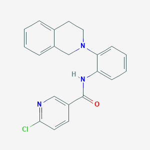6-chloro-N-[2-(3,4-dihydro-1H-isoquinolin-2-yl)phenyl]pyridine-3-carboxamide