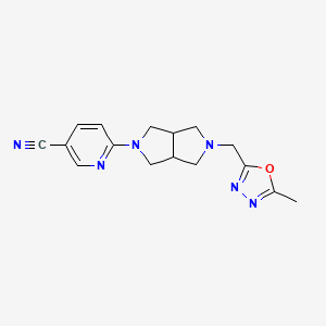 6-{5-[(5-methyl-1,3,4-oxadiazol-2-yl)methyl]-octahydropyrrolo[3,4-c]pyrrol-2-yl}pyridine-3-carbonitrile