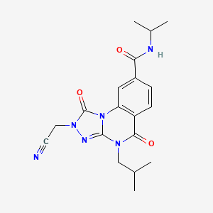 2-(cyanomethyl)-4-isobutyl-N-isopropyl-1,5-dioxo-1,2,4,5-tetrahydro-[1,2,4]triazolo[4,3-a]quinazoline-8-carboxamide
