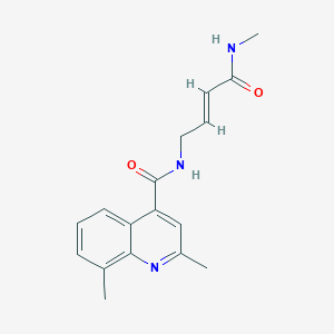 (E)-2,8-dimethyl-N-(4-(methylamino)-4-oxobut-2-en-1-yl)quinoline-4-carboxamide