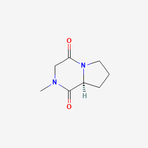 molecular formula C8H12N2O2 B2730601 (S)-2-Methylhexahydropyrrolo[1,2-a]pyrazine-1,4-dione CAS No. 38074-80-5