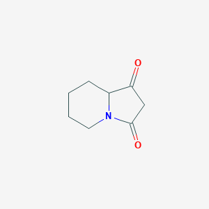 molecular formula C8H11NO2 B2730630 Tetrahydro-indolizine-1,3-dione CAS No. 70841-78-0