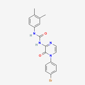 molecular formula C19H17BrN4O2 B2730635 6-[2-(4-ethylpiperazin-1-yl)-2-oxoethyl]-2-[(4-methoxybenzyl)thio]pyrimidin-4(3H)-one CAS No. 1105242-47-4