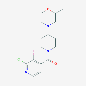 molecular formula C16H21ClFN3O2 B2730638 4-[1-(2-Chloro-3-fluoropyridine-4-carbonyl)piperidin-4-yl]-2-methylmorpholine CAS No. 1445703-57-0