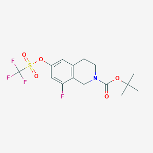 Tert-butyl 8-fluoro-6-(trifluoromethanesulfonyloxy)-1,2,3,4-tetrahydroisoquinoline-2-carboxylate