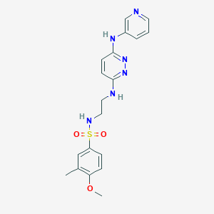 4-methoxy-3-methyl-N-(2-((6-(pyridin-3-ylamino)pyridazin-3-yl)amino)ethyl)benzenesulfonamide