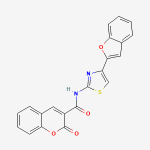 N-(4-(benzofuran-2-yl)thiazol-2-yl)-2-oxo-2H-chromene-3-carboxamide