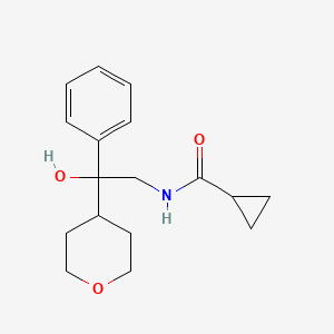 N-(2-hydroxy-2-phenyl-2-(tetrahydro-2H-pyran-4-yl)ethyl)cyclopropanecarboxamide