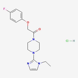 1-(4-(1-ethyl-1H-imidazol-2-yl)piperazin-1-yl)-2-(4-fluorophenoxy)ethanone hydrochloride