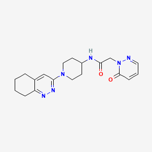 molecular formula C19H24N6O2 B2730676 2-(6-oxopyridazin-1(6H)-yl)-N-(1-(5,6,7,8-tetrahydrocinnolin-3-yl)piperidin-4-yl)acetamide CAS No. 1904307-19-2