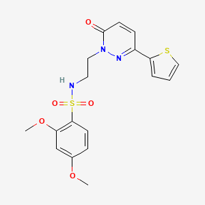 B2730677 2,4-dimethoxy-N-(2-(6-oxo-3-(thiophen-2-yl)pyridazin-1(6H)-yl)ethyl)benzenesulfonamide CAS No. 946345-68-2
