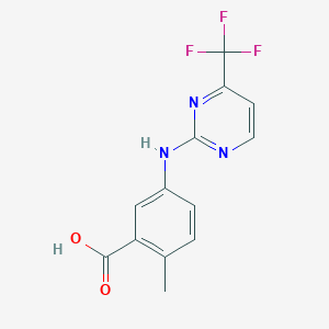 molecular formula C13H10F3N3O2 B2730680 2-Methyl-5-((4-(trifluoromethyl)pyrimidin-2-yl)amino)benzoic acid CAS No. 1495407-96-9