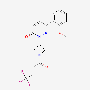 6-(2-Methoxyphenyl)-2-[1-(4,4,4-trifluorobutanoyl)azetidin-3-yl]pyridazin-3-one