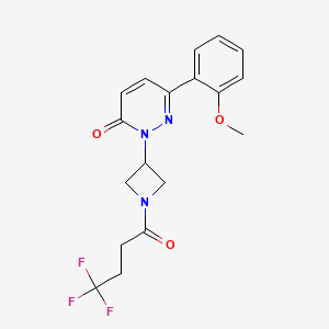 6-(2-Methoxyphenyl)-2-[1-(4,4,4-trifluorobutanoyl)azetidin-3-yl]-2,3-dihydropyridazin-3-one