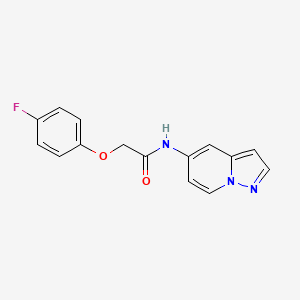 molecular formula C15H12FN3O2 B2730695 2-(4-氟苯氧基)-N-(吡唑并[1,5-a]吡啶-5-基)乙酰胺 CAS No. 2034266-07-2