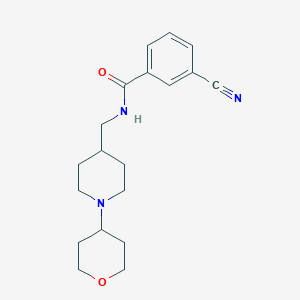 3-cyano-N-((1-(tetrahydro-2H-pyran-4-yl)piperidin-4-yl)methyl)benzamide