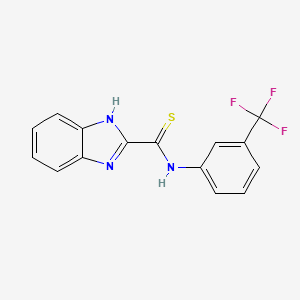 molecular formula C15H10F3N3S B2730702 N-(3-(trifluoromethyl)phenyl)-1H-benzo[d]imidazole-2-carbothioamide CAS No. 1105245-79-1