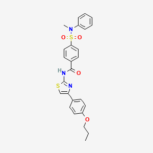 molecular formula C26H25N3O4S2 B2730703 4-[甲基(苯基)磺酰]-N-[4-(4-丙氧基苯基)-1,3-噻唑-2-基]苯甲酰胺 CAS No. 325986-54-7