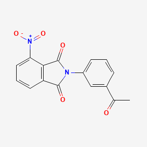molecular formula C16H10N2O5 B2730707 2-(3-乙酰苯基)-4-硝基-1H-异吲哚-1,3(2H)-二酮 CAS No. 302953-50-0