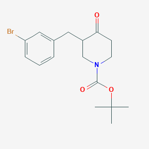 molecular formula C17H22BrNO3 B2730712 Tert-butyl 3-[(3-bromophenyl)methyl]-4-oxopiperidine-1-carboxylate CAS No. 1260805-67-1