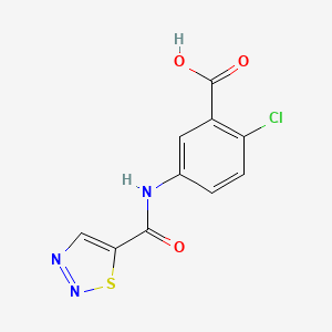 2-Chloro-5-(thiadiazole-5-carbonylamino)benzoic acid
