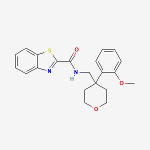 N-((4-(2-methoxyphenyl)tetrahydro-2H-pyran-4-yl)methyl)benzo[d]thiazole-2-carboxamide