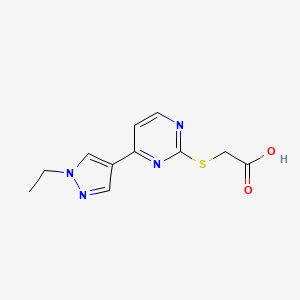 2-((4-(1-Ethyl-1H-pyrazol-4-yl)pyrimidin-2-yl)thio)acetic acid