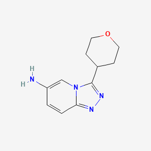 molecular formula C11H14N4O B2730724 3-(Oxan-4-yl)-[1,2,4]triazolo[4,3-a]pyridin-6-amine CAS No. 1343063-60-4