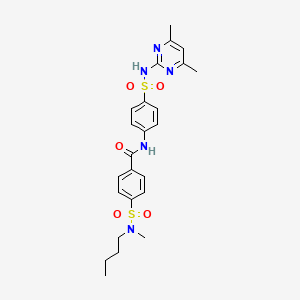 4-(N-butyl-N-methylsulfamoyl)-N-(4-(N-(4,6-dimethylpyrimidin-2-yl)sulfamoyl)phenyl)benzamide