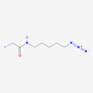 molecular formula C7H13IN4O B2730739 N-(5-Azidopentyl)-2-iodoacetamide CAS No. 1594986-08-9