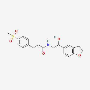 molecular formula C20H23NO5S B2730741 N-(2-(2,3-dihydrobenzofuran-5-yl)-2-hydroxyethyl)-3-(4-(methylsulfonyl)phenyl)propanamide CAS No. 2034416-21-0
