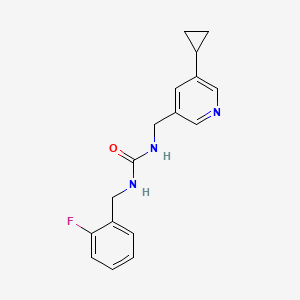 molecular formula C17H18FN3O B2730742 1-((5-Cyclopropylpyridin-3-yl)methyl)-3-(2-fluorobenzyl)urea CAS No. 2034208-63-2