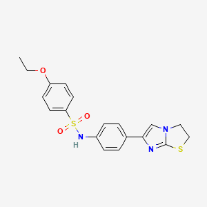 molecular formula C19H19N3O3S2 B2730748 N-(4-(2,3-二氢咪唑并[2,1-b]噻唑-6-基)苯基)-4-乙氧基苯磺酰胺 CAS No. 893985-98-3