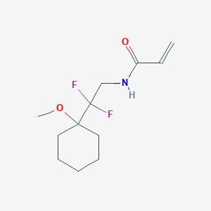 molecular formula C12H19F2NO2 B2730753 N-[2,2-Difluoro-2-(1-methoxycyclohexyl)ethyl]prop-2-enamide CAS No. 2361639-69-0