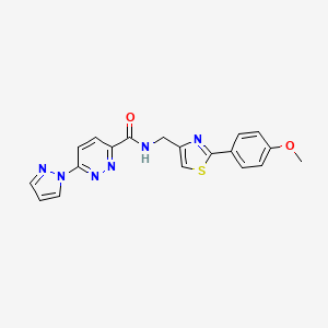 N-((2-(4-methoxyphenyl)thiazol-4-yl)methyl)-6-(1H-pyrazol-1-yl)pyridazine-3-carboxamide