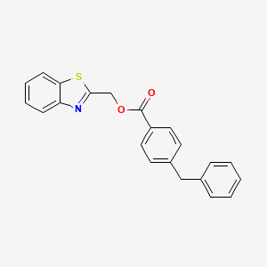 molecular formula C22H17NO2S B2730763 Benzo[d]thiazol-2-ylmethyl 4-benzylbenzoate CAS No. 476284-84-1