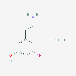 molecular formula C8H11ClFNO B2730767 3-(2-Aminoethyl)-5-fluorophenol hydrochloride CAS No. 2137703-29-6