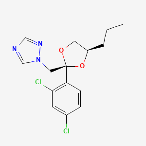 molecular formula C15H17Cl2N3O2 B2730773 1-[[(2S,4R)-2-(2,4-dichlorophenyl)-4-propyl-1,3-dioxolan-2-yl]methyl]-1,2,4-triazole CAS No. 116498-43-2