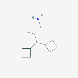 3,3-Di(cyclobutyl)-2-methylpropan-1-amine