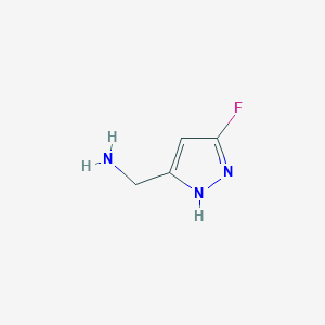 molecular formula C4H6FN3 B2730779 (5-fluoro-1H-pyrazol-3-yl)methanamine CAS No. 2168896-44-2