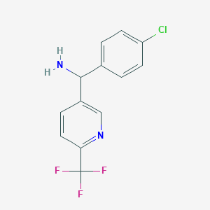 (4-Chlorophenyl)-[6-(trifluoromethyl)pyridin-3-yl]methanamine