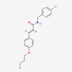 molecular formula C19H19ClFNO2 B2730791 (E)-N-(4-chlorobenzyl)-3-[4-(3-fluoropropoxy)phenyl]-2-propenamide CAS No. 1164506-13-1